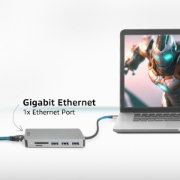 Picture of ACT USB-C 4K docking station for 1 HDMI monitor, Ethernet, USB-C, USB-A, card reader and PD pass-through
