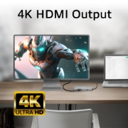 Picture of ACT USB-C 4K docking station for 1 HDMI monitor, Ethernet, USB-C, USB-A, card reader and PD pass-through