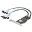 Afbeeldingen van StarTech.com 8 Port SATA PCIe Kaart, PCI Express 6Gbps SATA Uitbreidingkaart met 4 Host Controllers, SATA PCIe Controller Kaart, PCI-e x4 Gen 2 naar SATA III, SATA HDD/SSD