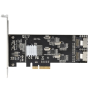 Picture of StarTech.com 8 Port SATA PCIe Card - PCI Express 6Gbps SATA Expansion Adapter Card with 4 Host Controllers - SATA PCIe Controller Card - PCI-e x4 Gen 2 to SATA III - SATA HDD/SSD