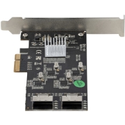 Picture of StarTech.com 8 Port SATA PCIe Card - PCI Express 6Gbps SATA Expansion Adapter Card with 4 Host Controllers - SATA PCIe Controller Card - PCI-e x4 Gen 2 to SATA III - SATA HDD/SSD