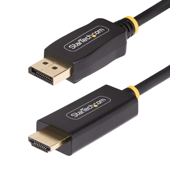 Picture of StarTech.com 9.8ft (3m) DisplayPort to HDMI Adapter Cable, 4K 60Hz with HDR, DP to HDMI 2.0b, Active Video Converter, DisplayPort Desktop to HDMI Monitor