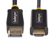 Picture of StarTech.com 9.8ft (3m) DisplayPort to HDMI Adapter Cable, 4K 60Hz with HDR, DP to HDMI 2.0b, Active Video Converter, DisplayPort Desktop to HDMI Monitor
