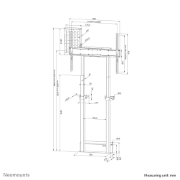 Picture of Neomounts WL55-875BL1TV floor stand 55-100" - wall - motorised - TÜV
