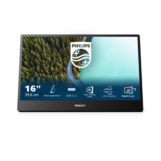 Picture of Philips 3000 series 16B1P3302D/00 computer monitor 39.6 cm (15.6") 1920 x 1080 pixels Full HD LED Black