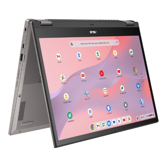 Picture of ASUS Chromebook CX34 Flip CB3401FBA-LZ0187 Intel® Core™ i5 i5-1235U 35.6 cm (14") Touchscreen WUXGA 16 GB LPDDR4x-SDRAM 256 GB SSD Wi-Fi 6E (802.11ax) ChromeOS Grey