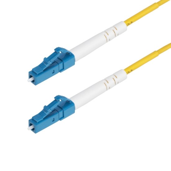 Picture of StarTech.com 3m (9.8ft) LC to LC (UPC) OS2 Single Mode Simplex Fiber Optic Cable, 9/125µm, 40G/100G, Bend Insensitive, Low Insertion Loss - LSZH Fiber Jumper Cord