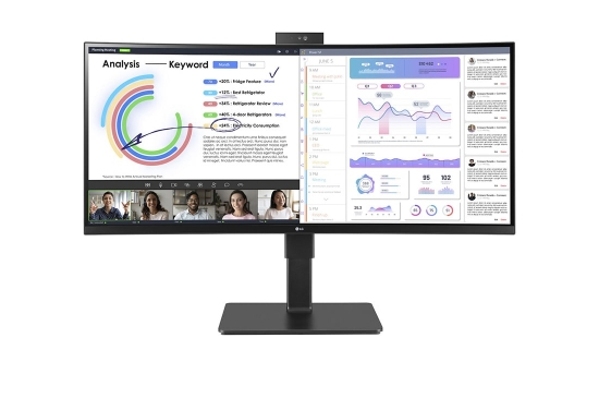 Picture of LG 34BQ77QC-B computer monitor 86.4 cm (34") 3440 x 1440 pixels UltraWide Dual Quad HD LCD Black