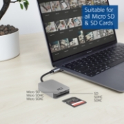 Picture of ACT USB-C card reader for SD and micro SD, SD 4.0 UHS-II