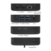 Picture of ACT USB-C Docking Station 4K, for 2 HDMI monitors, DisplayLink, compact model