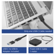 Picture of ACT USB-C Docking Station 4K, for 2 HDMI monitors, DisplayLink, compact model