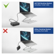 Picture of ACT USB-C Docking Station 4K, for 2 HDMI monitors, DisplayLink, compact model