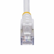 Picture of StarTech.com 5m White CAT8 Ethernet Cable, Snagless RJ45, 25G/40G, 2000MHz, 100W PoE++, S/FTP, 26AWG Pure Bare Copper Wire, LSZH, Shielded Network Patch Cord w/Strain Reliefs, Fluke Channel Tested