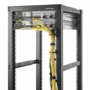 Picture of StarTech.com 5-Pack 1U Vertical Cable Management D-Ring Hooks, Cable Manager For 19" Server Racks/Cabinets, Network Rack Wire Organizers, Cable Guide Rings