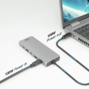Picture of ACT USB-C 4K / 8K 30Hz docking station for 1 HDMI monitor, 2.5 Gigabit ethernet, USB-C 10Gbps, USB-A 10Gbps, 3.5mm audio, PD pass-through