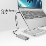 Picture of ACT USB-C 4K / 8K 30Hz docking station for 1 HDMI monitor, 2.5 Gigabit ethernet, USB-C 10Gbps, USB-A 10Gbps, 3.5mm audio, PD pass-through