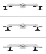 Picture of Neomounts DS65S-950WH2 Monitor arm 24-34" - gas spring - Topfix - multi-adjustable - 180°-stop