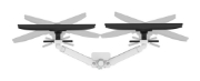 Picture of Neomounts DS65S-950WH2 Monitor arm 24-34" - gas spring - Topfix - multi-adjustable - 180°-stop