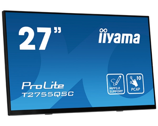 Picture of iiyama ProLite T2755QSC-B1 computer monitor 68.6 cm (27") 2560 x 1440 pixels Full HD LCD Touchscreen Black