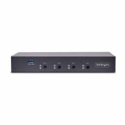 Picture of StarTech.com 4-Port KM Switch with Mouse Switching, USB Switch for Keyboard/Mouse, 3.5mm/USB Audio, Peripheral Sharing for 4 Computers, TAA Compliant