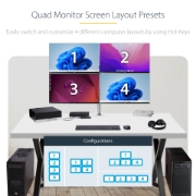 Picture of StarTech.com 4-Port KM Switch with Mouse Switching, USB Switch for Keyboard/Mouse, 3.5mm/USB Audio, Peripheral Sharing for 4 Computers, TAA Compliant