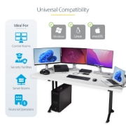 Picture of StarTech.com 4-Port KM Switch with Mouse Switching, USB Switch for Keyboard/Mouse, 3.5mm/USB Audio, Peripheral Sharing for 4 Computers, TAA Compliant