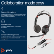 Picture of POLY Blackwire 5220 Stereo USB-C Headset +3.5mm Plug +USB-C/A Adapter (Bulk)