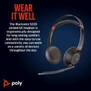 Picture of POLY Blackwire 5220 Stereo USB-C Headset +3.5mm Plug +USB-C/A Adapter (Bulk)