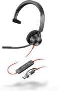 Picture of POLY Blackwire 3310 Monaural Microsoft Teams Certified USB-C Headset +USB-C/A Adapter