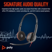 Picture of POLY Blackwire 3220 Stereo USB-C Headset +USB-C/A Adapter