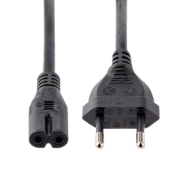 Picture of StarTech.com 1m (3ft) Laptop Power Cord, EU Plug to C7, 2.5A 250V, 18AWG, Laptop Replacement Cord, Printer Power Cable, Laptop Charger Cord, Laptop Power Brick Cord - UL Listed