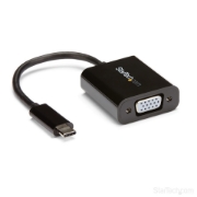 Picture of StarTech.com USB-C to VGA Adapter - Black - 1080p - Video Converter For Your MacBook Pro - USB C to VGA Display Dongle - Upgraded Version is CDP2VGAEC