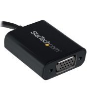 Picture of StarTech.com USB-C to VGA Adapter - Black - 1080p - Video Converter For Your MacBook Pro - USB C to VGA Display Dongle - Upgraded Version is CDP2VGAEC
