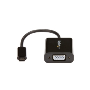 Picture of StarTech.com USB-C to VGA Adapter - Black - 1080p - Video Converter For Your MacBook Pro - USB C to VGA Display Dongle - Upgraded Version is CDP2VGAEC