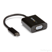 Picture of StarTech.com USB-C to VGA Adapter - Black - 1080p - Video Converter For Your MacBook Pro - USB C to VGA Display Dongle - Upgraded Version is CDP2VGAEC
