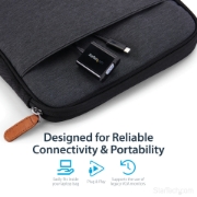 Picture of StarTech.com USB-C to VGA Adapter - Black - 1080p - Video Converter For Your MacBook Pro - USB C to VGA Display Dongle - Upgraded Version is CDP2VGAEC