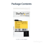Picture of StarTech.com USB-C to VGA Adapter - Black - 1080p - Video Converter For Your MacBook Pro - USB C to VGA Display Dongle - Upgraded Version is CDP2VGAEC