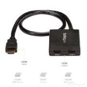 Picture of StarTech.com 4K HDMI 2-Port Video Splitter – 1x2 HDMI Splitter – Powered by USB or Power Adapter – 4K 30Hz