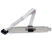 Picture of StarTech.com 16in (40cm) 9 Pin Serial Male to 10 Pin Motherboard Header Slot Plate