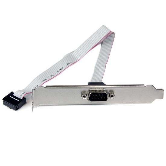 Picture of StarTech.com 16in (40cm) 9 Pin Serial Male to 10 Pin Motherboard Header Slot Plate