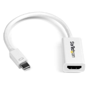 Picture of StarTech.com Mini DisplayPort to HDMI Adapter - Active mDP to HDMI Video Converter - 4K 30Hz - Mini DP or Thunderbolt 1/2 Mac/PC to HDMI Monitor/TV/Display - mDP 1.2 to HDMI Adapter Dongle - White
