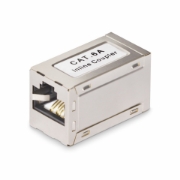 Picture of StarTech.com Shielded RJ45 Coupler, Inline Cat6a Coupler, Female to Female (F/F) T568B Pinout, Shielded Ethernet Cable Extension