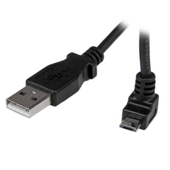 Picture of StarTech.com 2m Micro USB Cable - A to Up Angle Micro B