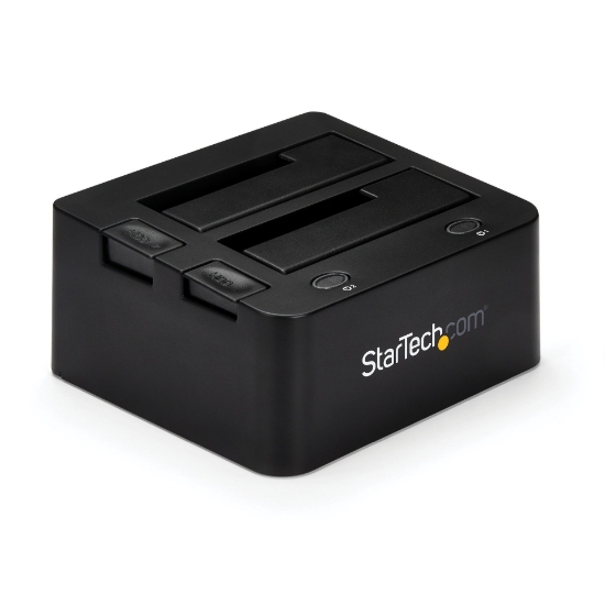 Picture of StarTech.com Dual-Bay USB 3.0 to SATA and IDE Hard Drive Docking Station, USB Hard Drive Dock, External 2.5/3.5" SATA I/II/III and IDE (40 pin) SSD/HDD Docking Station, Hot-Swap Hard Drive Bays, Top-Loading