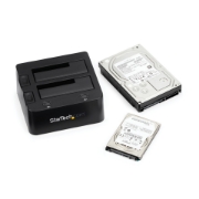 Picture of StarTech.com Dual-Bay USB 3.0 to SATA and IDE Hard Drive Docking Station, USB Hard Drive Dock, External 2.5/3.5" SATA I/II/III and IDE (40 pin) SSD/HDD Docking Station, Hot-Swap Hard Drive Bays, Top-Loading