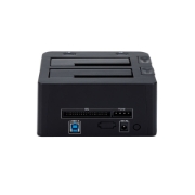 Picture of StarTech.com Dual-Bay USB 3.0 to SATA and IDE Hard Drive Docking Station, USB Hard Drive Dock, External 2.5/3.5" SATA I/II/III and IDE (40 pin) SSD/HDD Docking Station, Hot-Swap Hard Drive Bays, Top-Loading