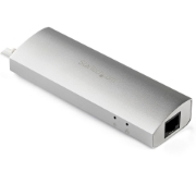 Picture of StarTech.com 3-Port Portable USB 3.0 Hub plus Gigabit Ethernet - Built-In Cable~3-Port Portable USB 3.0 Hub plus Gigabit Ethernet - 5Gbps - Built-In Cable