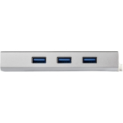 Picture of StarTech.com 3-Port Portable USB 3.0 Hub plus Gigabit Ethernet - Built-In Cable~3-Port Portable USB 3.0 Hub plus Gigabit Ethernet - 5Gbps - Built-In Cable