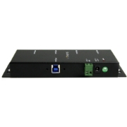 Picture of StarTech.com 4-Port Industrial USB 3.0 Hub with ESD Protection~4-Port USB 3.0 Hub - 5Gbps - Metal Industrial USB-A Hub - Wall or Desk Mountable USB Data Hub - TAA Compliant USB Expander Hub