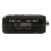 Picture of StarTech.com 2 Port Black USB KVM Switch Kit with Audio and Cables